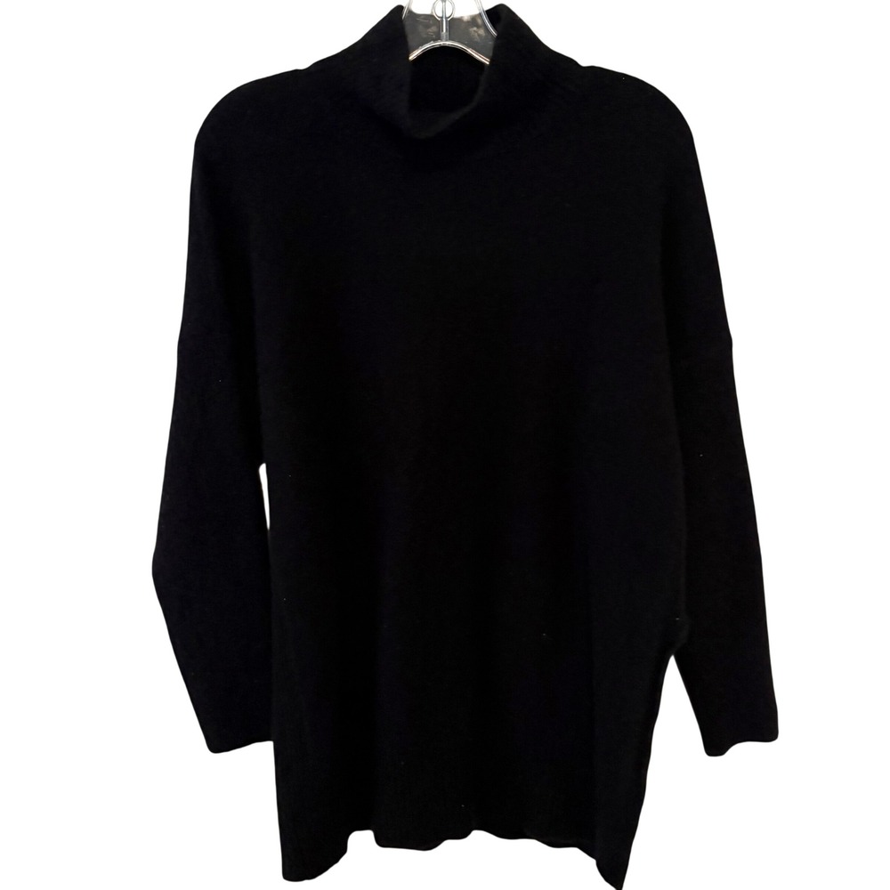 Ann Taylor Women's Black 100%‎ Cashmere Turtleneck Sweater in Size L